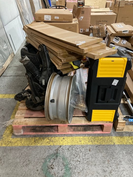 Lot 663  
            Marchington SR11 - Collection 

                
(COLLECTION ONLY) PALLET OF ASSORTED ITEMS TO INCLUDE DEWALT XRFLEX VOLT BATTERY:...