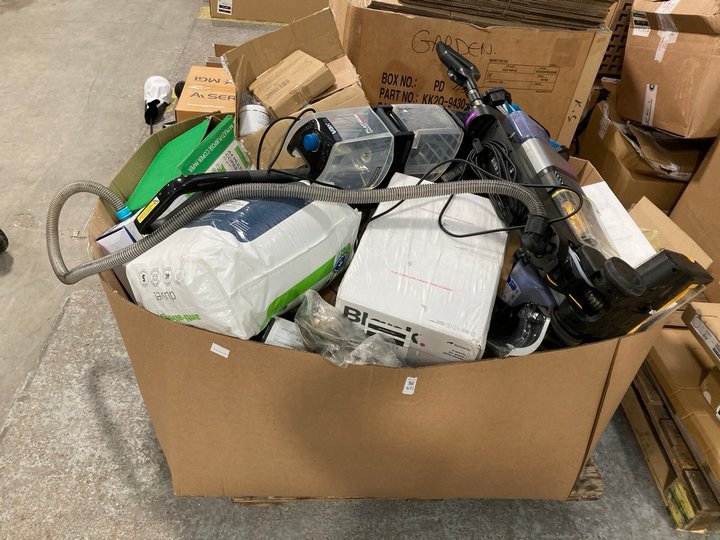 Lot 672  
            Marchington SR11 - Delivery or Collection 

                
PALLET OF ASSORTED ITEMS TO INCLUDE SHARK STAINSTRIKER VACUUM CLEANER: LOCATION -...