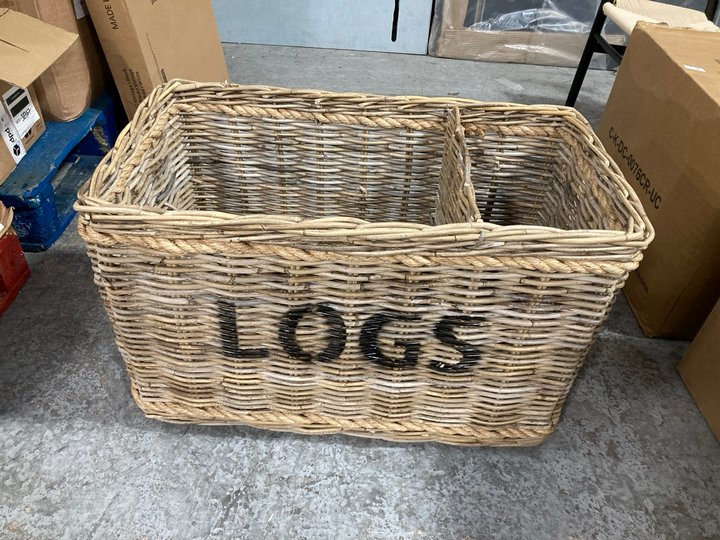 Lot 678  
            Marchington SR11 - Delivery or Collection 

                
LOG BASKET WITH ROPE: LOCATION - A5