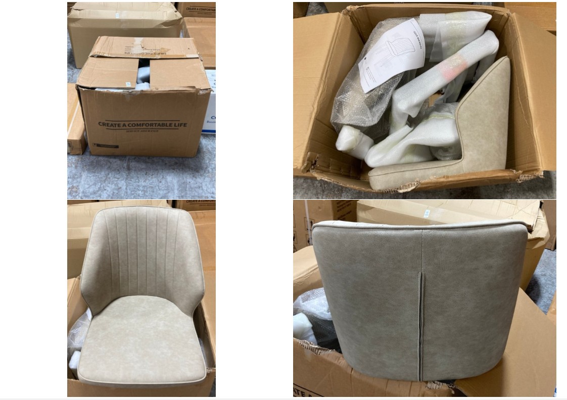 Lot 690  
            Marchington SR11 - Delivery or Collection 

                
2 X DINING CHAIRS IN CREAM: LOCATION - A6