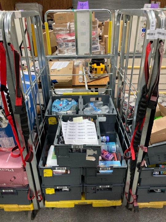 Lot 748  
            Marchington SR11 - Collection 

                
(COLLECTION ONLY) CAGE OF ASSORTED FOOD AND DRINKS ITEMS TO INCLUDE APTAMIL ADVAN...