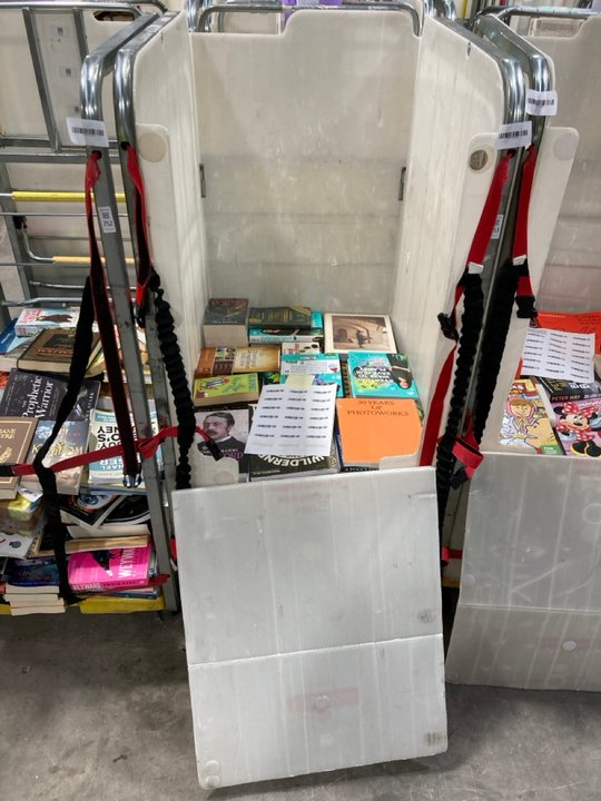 Lot 753  
            Marchington SR11 - Delivery or Collection 

                
CAGE OF ASSORTED BOOKS - CAGE NOT INCLUDED: LOCATION - A8 (KERBSIDE PALLET DELIVERY)