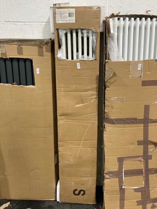 Lot 1008  
            Marchington SR19 - Delivery or Collection 

                
TRADITIONAL VERTICAL 6 X 3 COLUMN CAST IRON STYLE RADIATOR IN SMOKE GREY 1800 X 2...