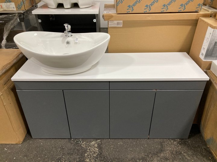 Lot 100  
            Marchington SR19 - Collection 

                
(COLLECTION ONLY) 2 X WALL HUNG 2 DOOR SINK UNITS IN GLOSS GREY WITH A 1210 X 390...