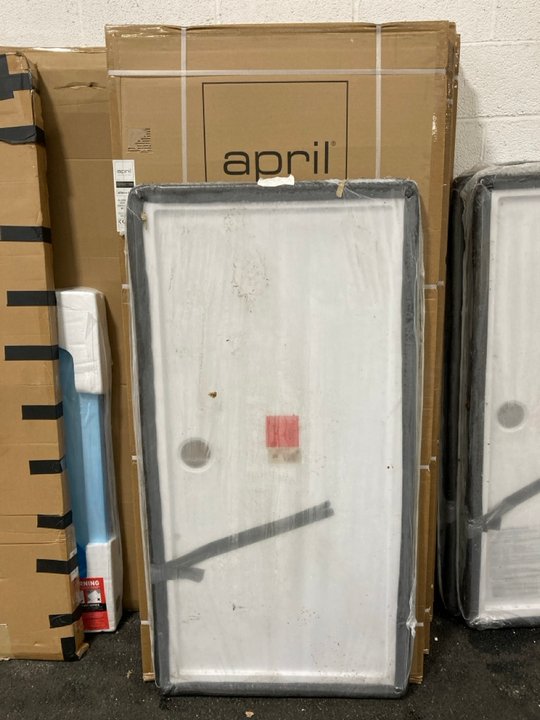 Lot 1023  
            Marchington SR19 - Collection 

                
(COLLECTION ONLY) SMOKED GLASS SILVER FRAMED 900 X 1950MM SHOWER PANEL WITH A PEA...