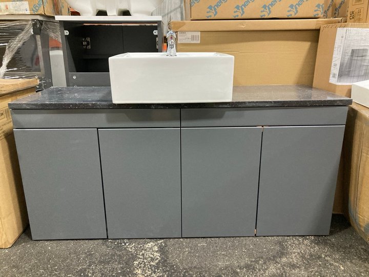 Lot 102  
            Marchington SR19 - Collection 

                
(COLLECTION ONLY) 2 X WALL HUNG 2 DOOR SINK UNITS IN GLOSS GREY WITH A 1210 X 390...