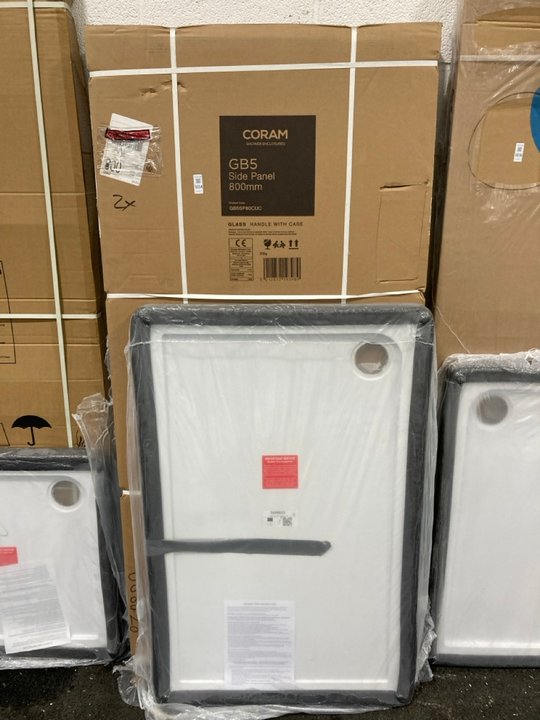 Lot 1035  
            Marchington SR19 - Collection 

                
(COLLECTION ONLY) CLEAR GLASS SILVER FRAMED 800 X 1850MM SHOWER PANEL WITH A PEAR...