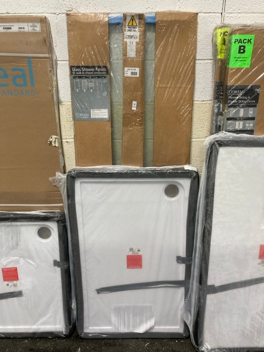 Lot 1040  
            Marchington SR19 - Collection 

                
(COLLECTION ONLY) CLEAR GLASS SILVER FRAMED 700 X 1900MM WET ROOM PANEL WITH A PE...