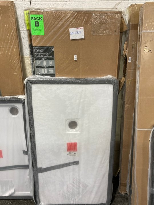 Lot 1041  
            Marchington SR19 - Collection 

                
(COLLECTION ONLY) CLEAR GLASS SILVER FRAMED 1400 X 1900MM SLIDING SHOWER DOOR WIT...