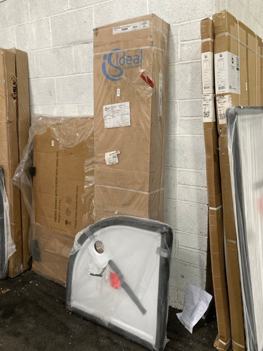 Lot 1050  
            Marchington SR19 - Collection 

                
(COLLECTION ONLY) CLEAR GLASS SILVER FRAMED 800 X 1900MM QUADRANT SHOWER ENCLOSUR...