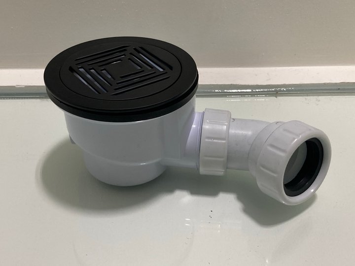 Lot 1069  
            Marchington SR19 - Delivery or Collection 

                
90MM FAST FLOW SHOWER WASTE IN BLACK, WITH OUTLET ELBOW - ORIGINAL RRP £105: LOCA...