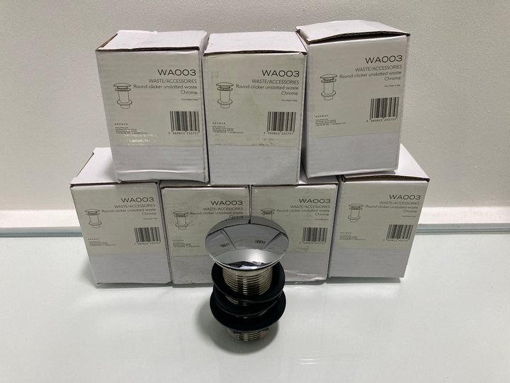 Lot 1075  
            Marchington SR19 - Delivery or Collection 

                
QTY OF CHROME SPRUNG BASIN WASTES - ORIGINAL RRP £120: LOCATION - RACKING 3