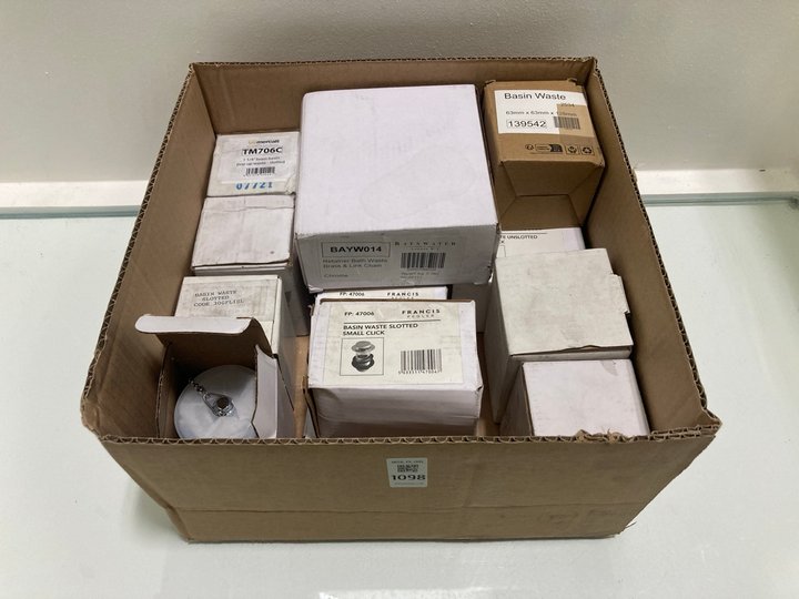 Lot 1098  
            Marchington SR19 - Delivery or Collection 

                
QTY OF ASSORTED BATH & BASIN WASTES - ORIGINAL RRP £200: LOCATION - RACKING 3