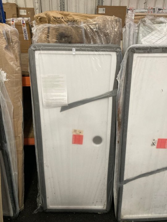 Lot 1139  
            Marchington SR19 - Collection 

                
(COLLECTION ONLY) CLEAR GLASS SILVER FRAMED 1200 X 1900MM SLIDING SHOWER DOOR WIT...