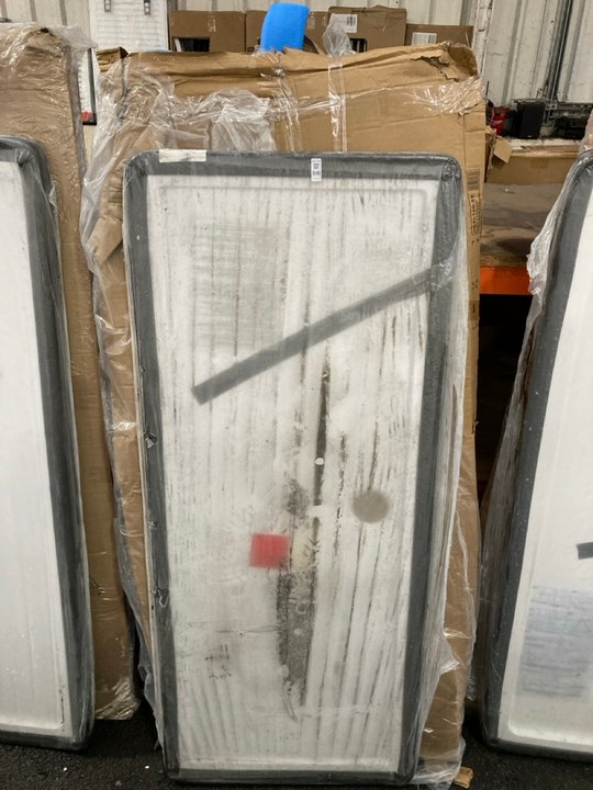 Lot 1141  
            Marchington SR19 - Collection 

                
(COLLECTION ONLY) CLEAR GLASS SILVER FRAMED 1400 X 1900MM SLIDING SHOWER DOOR WIT...