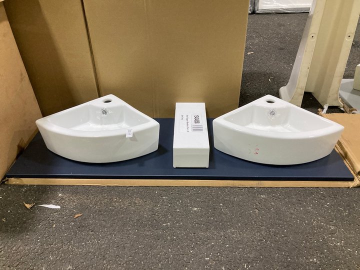 Lot 132  
            Marchington SR19 - Collection 

                
(COLLECTION ONLY) 1210 X 390MM FLOATING SHELF IN SATIN INDIGO BLUE COMPLETE WITH ...