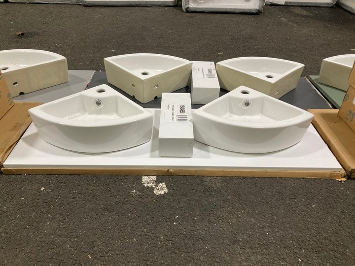 Lot 136  
            Marchington SR19 - Collection 

                
(COLLECTION ONLY) 1210 X 390MM FLOATING SHELF IN WHITE COMPLETE WITH GREY SHELF S...