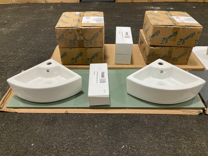 Lot 168  
            Marchington SR19 - Collection 

                
(COLLECTION ONLY) 1210 X 390MM FLOATING SHELF IN SAGE GREEN COMPLETE WITH GREY SH...