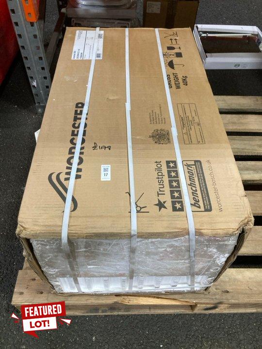 Lot 17  
            Marchington SR19 - Collection 

                
(COLLECTION ONLY) WORCESTER GREENSTAR 2000 25KW WALL HUNG GAS FIRED CONDENSING BO...