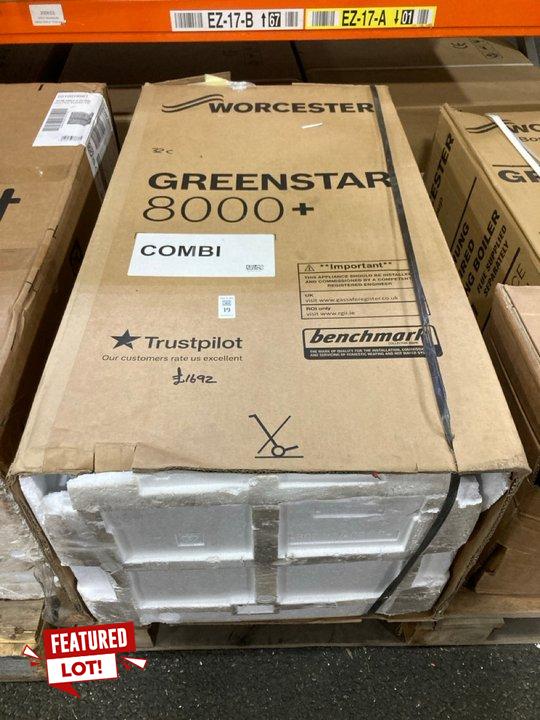 Lot 19  
            Marchington SR19 - Collection 

                
(COLLECTION ONLY) WORCESTER GREENSTAR 8000+ 32C WALL HUNG GAS FIRED CONDENSING BO...