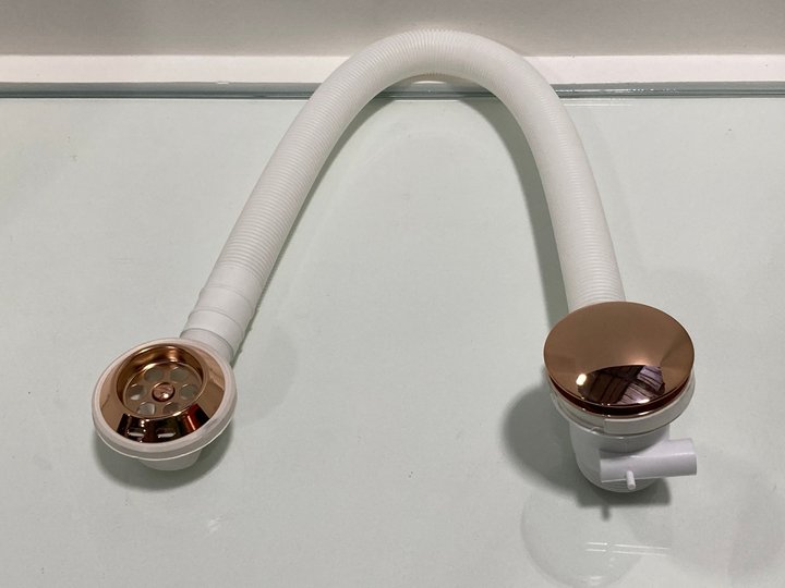 Lot 203  
            Marchington SR19 - Delivery or Collection 

                
BATH SPRUNG WASTE & OVERFLOW IN ROSE GOLD - ORIGINAL RRP £90: LOCATION - RACKING 1