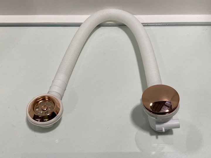 Lot 206  
            Marchington SR19 - Delivery or Collection 

                
BATH SPRUNG WASTE & OVERFLOW IN ROSE GOLD - ORIGINAL RRP £90: LOCATION - RACKING 1