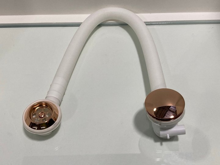 Lot 208  
            Marchington SR19 - Delivery or Collection 

                
BATH SPRUNG WASTE & OVERFLOW IN ROSE GOLD - ORIGINAL RRP £90: LOCATION - RACKING 1