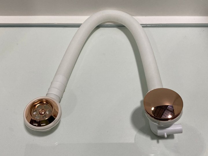 Lot 217  
            Marchington SR19 - Delivery or Collection 

                
BATH SPRUNG WASTE & OVERFLOW IN ROSE GOLD - ORIGINAL RRP £90: LOCATION - RACKING 1