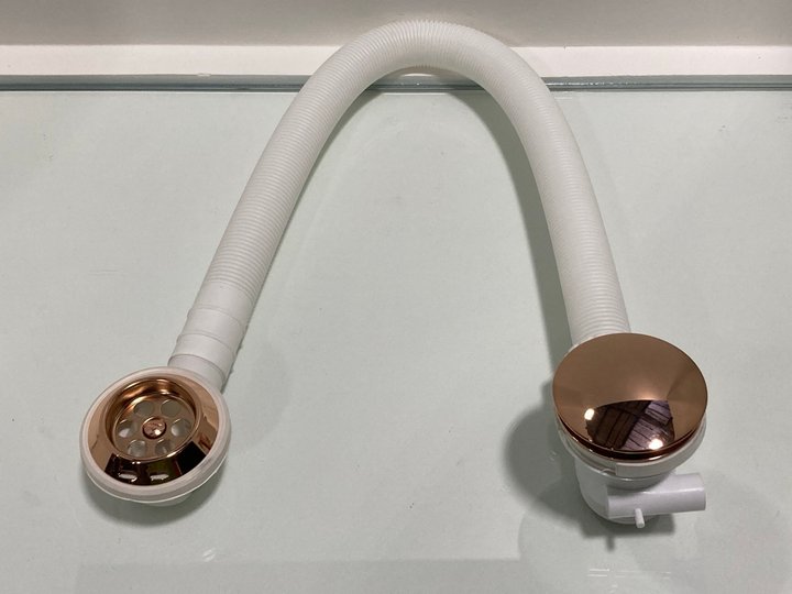 Lot 219  
            Marchington SR19 - Delivery or Collection 

                
BATH SPRUNG WASTE & OVERFLOW IN ROSE GOLD - ORIGINAL RRP £90: LOCATION - RACKING 1