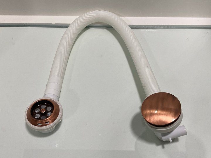 Lot 223  
            Marchington SR19 - Delivery or Collection 

                
BATH SPRUNG WASTE & OVERFLOW IN COPPER - ORIGINAL RRP £90: LOCATION - RACKING 1