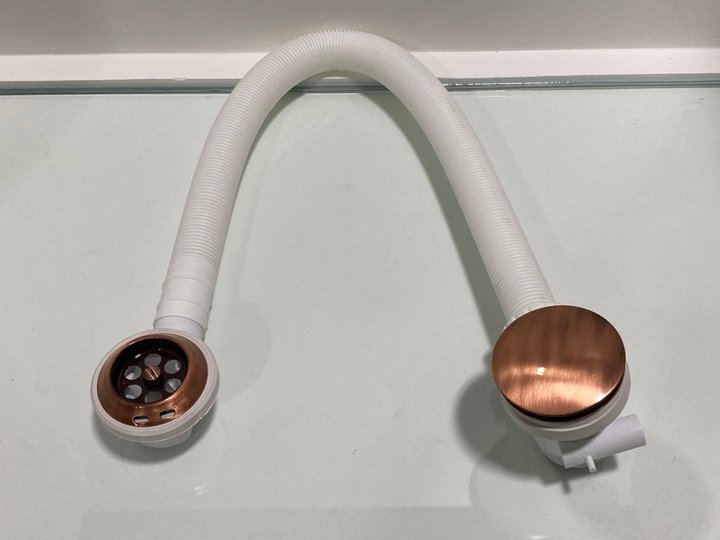 Lot 228  
            Marchington SR19 - Delivery or Collection 

                
BATH SPRUNG WASTE & OVERFLOW IN COPPER - ORIGINAL RRP £90: LOCATION - RACKING 1