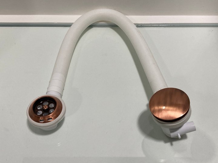 Lot 234  
            Marchington SR19 - Delivery or Collection 

                
BATH SPRUNG WASTE & OVERFLOW IN COPPER - ORIGINAL RRP £90: LOCATION - RACKING 1