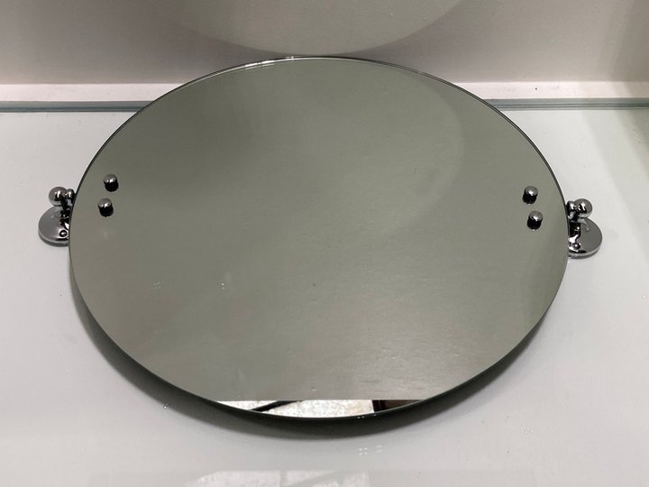 Lot 365  
            Marchington SR19 - Delivery or Collection 

                
450MM DIAM WALL MOUNTED BATHROOM MIRROR WITH CHROME FIXINGS - ORIGINAL RRP £137: ...