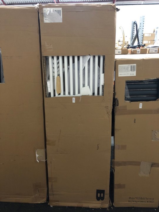 Lot 376  
            Marchington SR19 - Delivery or Collection 

                
TRADITIONAL VERTICAL 12 X 2 COLUMN CAST IRON STYLE RADIATOR IN WHITE 1800 X 560MM...