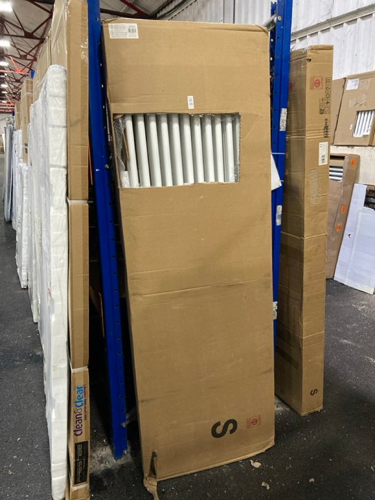Lot 391  
            Marchington SR19 - Delivery or Collection 

                
TRADITIONAL VERTICAL 12 X 3 COLUMN CAST IRON STYLE RADIATOR IN WHITE 1800 X 560MM...