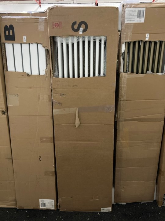 Lot 399  
            Marchington SR19 - Delivery or Collection 

                
WHITE VERTICAL MODERN DOUBLE COLUMN RADIATOR 1800 X 465MM - ORIGINAL RRP £745: LO...