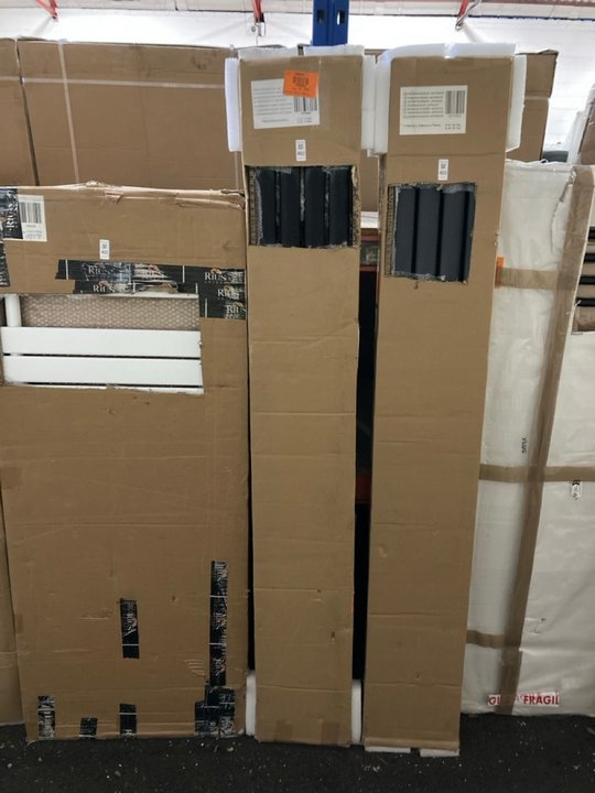 Lot 402  
            Marchington SR19 - Delivery or Collection 

                
BLACK VERTICAL SINGLE OVAL TUBED RADIATOR 1780 X 236MM - ORIGINAL RRP £520: LOCAT...