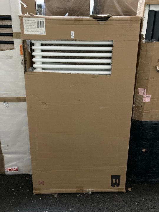 Lot 405  
            Marchington SR19 - Delivery or Collection 

                
TRADITIONAL HORIZONTAL 3 COLUMN CAST IRON STYLE RADIATOR IN WHITE 1415 X 750MM - ...