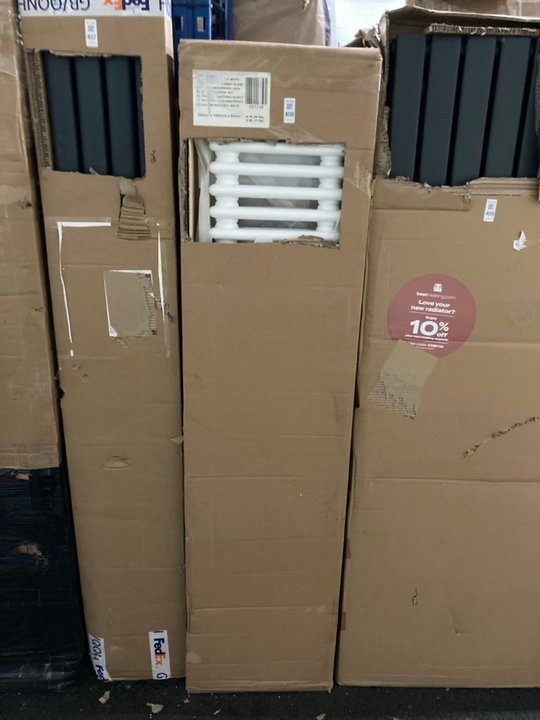 Lot 408  
            Marchington SR19 - Delivery or Collection 

                
TRADITIONAL HORIZONTAL 2 COLUMN CAST IRON STYLE RADIATOR IN WHITE 1505 X 300MM - ...