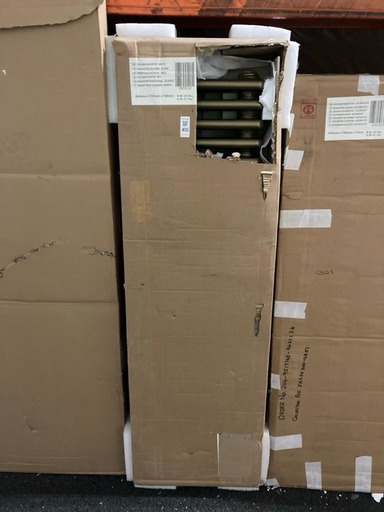 Lot 410  
            Marchington SR19 - Delivery or Collection 

                
TRADITIONAL HORIZONTAL 3 COLUMN CAST IRON STYLE RADIATOR IN BRONZE 1190 X 300MM -...