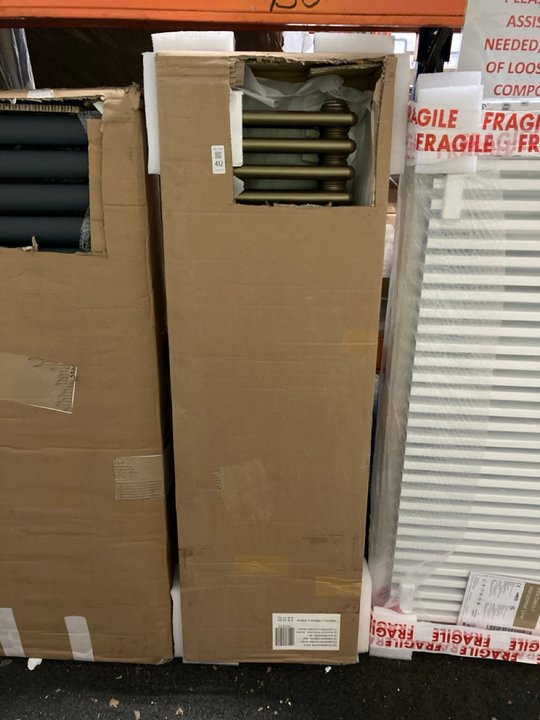 Lot 412  
            Marchington SR19 - Delivery or Collection 

                
TRADITIONAL HORIZONTAL 3 COLUMN CAST IRON STYLE RADIATOR IN BRONZE 1190 X 300MM -...