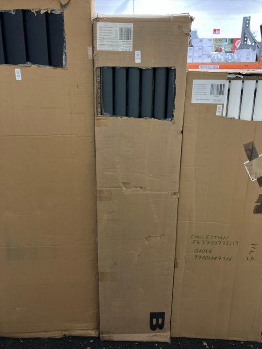 Lot 415  
            Marchington SR19 - Delivery or Collection 

                
ANTHRACITE VERTICAL DOUBLE OVAL TUBED RADIATOR 1600 X 354MM - ORIGINAL RRP £605: ...