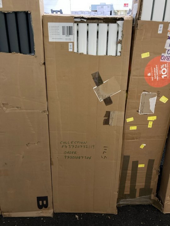 Lot 416  
            Marchington SR19 - Delivery or Collection 

                
WHITE VERTICAL SINGLE OVAL TUBED RADIATOR 1400 X 472MM - ORIGINAL RRP £410: LOCAT...