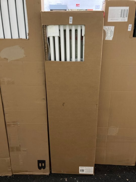 Lot 421  
            Marchington SR19 - Delivery or Collection 

                
TRADITIONAL VERTICAL 8 X 3 COLUMN CAST IRON STYLE RADIATOR IN WHITE 1500 X 383MM ...