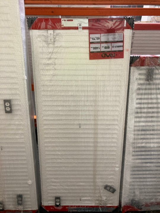 Lot 436  
            Marchington SR19 - Delivery or Collection 

                
KRAD DOUBLE COMPACT RADIATOR 1400 X 600MM - ORIGINAL RRP £435: LOCATION - B6 ISLAND