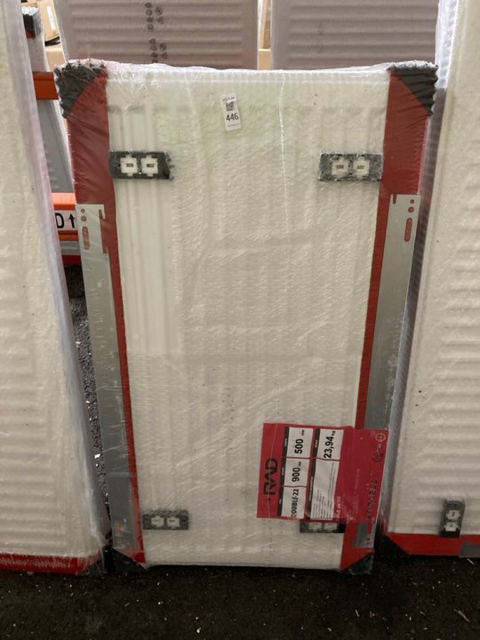Lot 446  
            Marchington SR19 - Delivery or Collection 

                
KRAD DOUBLE COMPACT RADIATOR 500 X 900MM - ORIGINAL RRP £235: LOCATION - B6 ISLAND