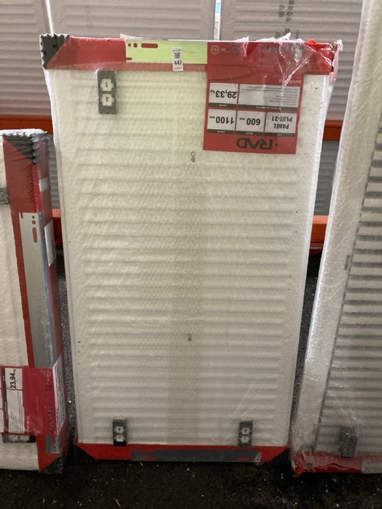 Lot 447  
            Marchington SR19 - Delivery or Collection 

                
KRAD PANEL PLUS COMPACT RADIATOR 1100 X 600MM - ORIGINAL RRP £245: LOCATION - B6 ...
