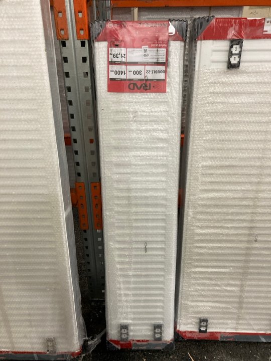 Lot 460  
            Marchington SR19 - Delivery or Collection 

                
KRAD DOUBLE COMPACT RADIATOR 1400 X 300MM- ORIGINAL RRP £245: LOCATION - B6 ISLAND