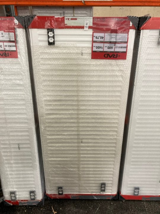 Lot 461  
            Marchington SR19 - Delivery or Collection 

                
KRAD DOUBLE COMPACT RADIATOR 1400 X 600MM- ORIGINAL RRP £425: LOCATION - B6 ISLAND