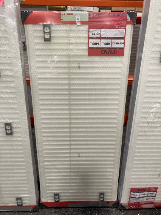Lot 471  
            Marchington SR19 - Delivery or Collection 

                
KRAD DOUBLE COMPACT RADIATOR 1400 X 600MM- ORIGINAL RRP £425: LOCATION - B6 ISLAND